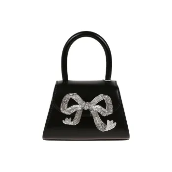 Self-portrait Calfskin Shoulder Bag Crossbody Bag Handbag Micro Women's Black