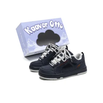 KAAVER OTTO Wear resistant And Lightweight Low Top Skateboard Shoes Unisex Navy Blue