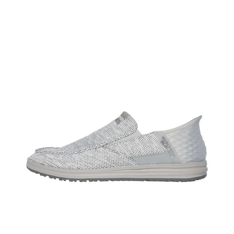 Skechers Melson Slip Resistant And Breathable Low Top Casual Shoes Men's Gray-0