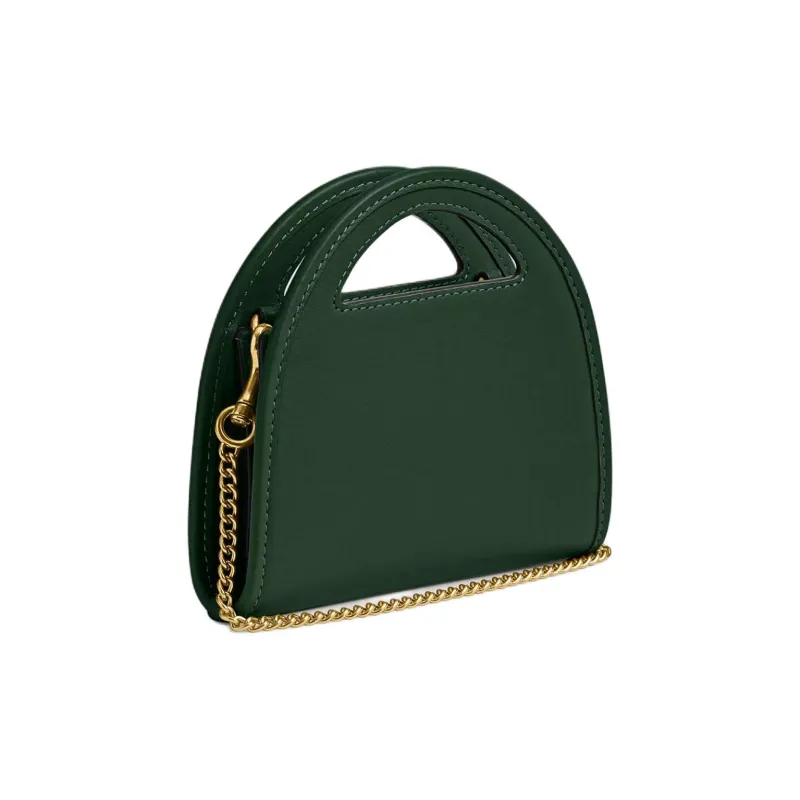 COACH Originals Leather Card Holder Mini Women's Hunter Green-1