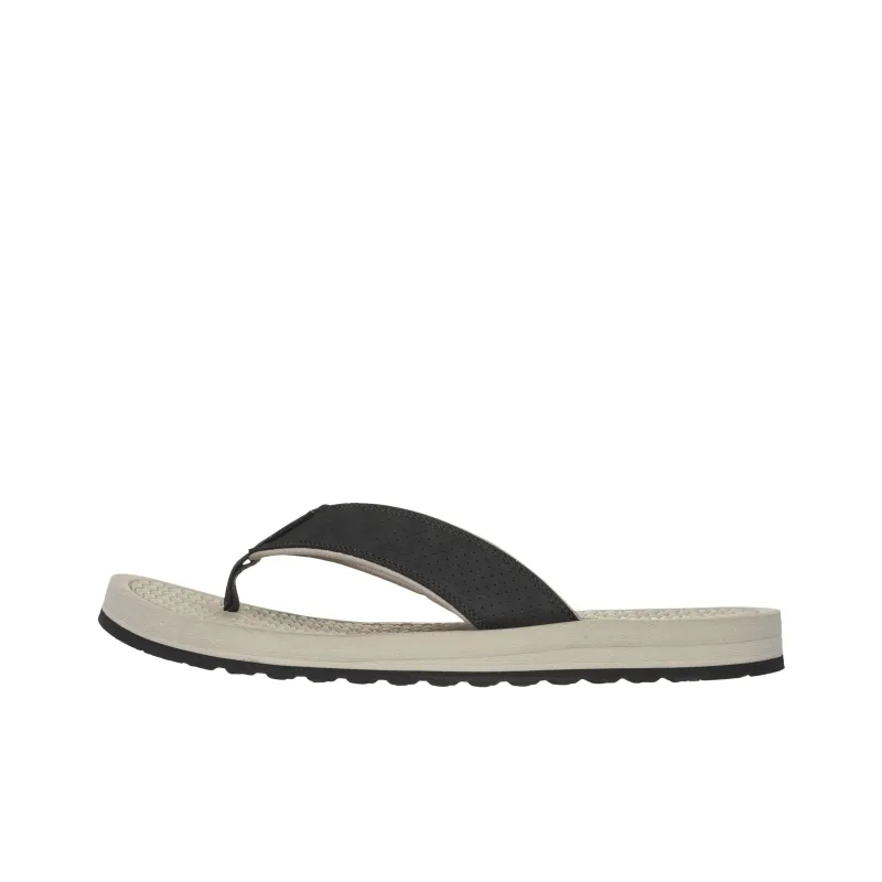 Skechers Relaxed Fit Abrasion-Resistant Slip-Resistant Flip Flops Men's Black Brown-0
