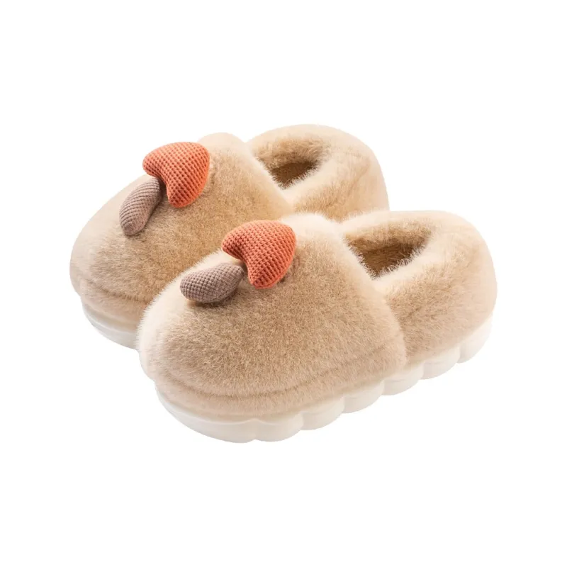 Foot Recreation Winter Home Cartoon Cute Mushroom Warm Comfortable Cotton Slippers Couple Same Style Home Slippers-6