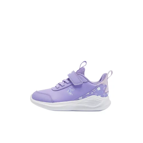 QIAODAN Slip Resistant Cushioning Low Top Kids' Running Shoes Purple Children Aged 3 7 Years Old