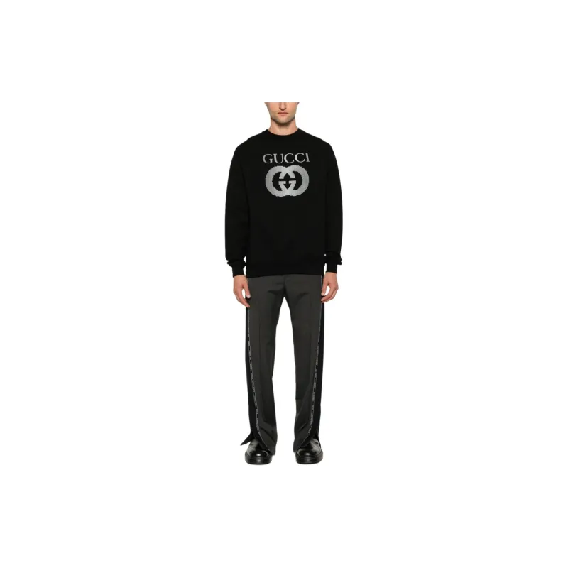GUCCI Interlocking Logo Crewneck Sweatshirt-2