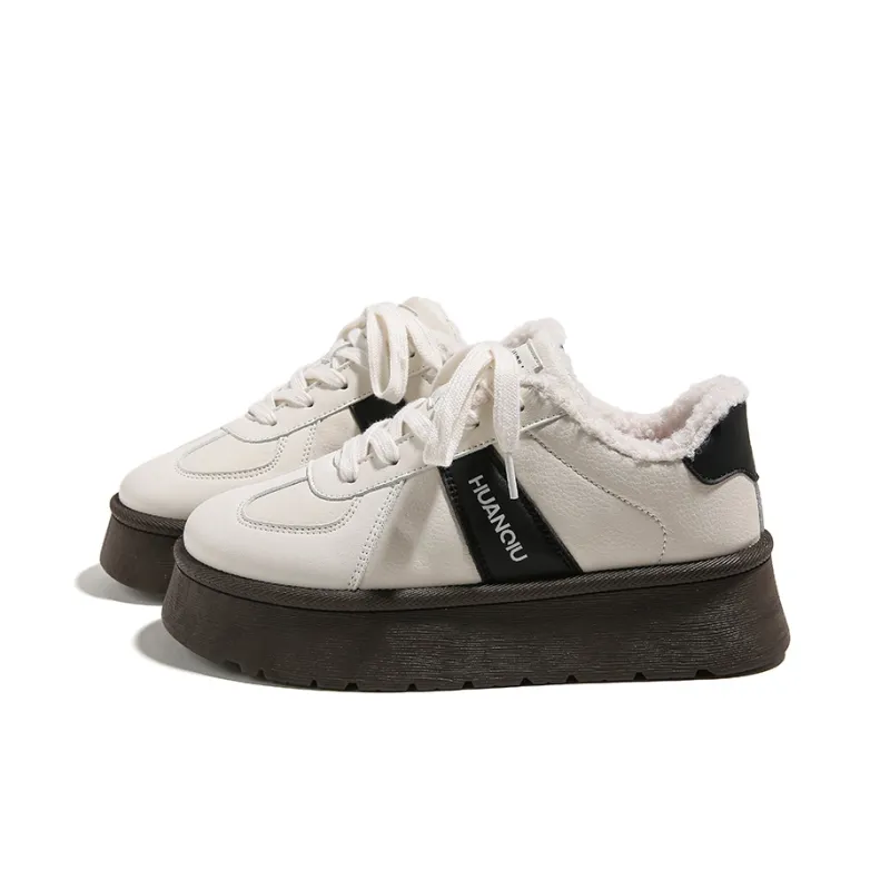 HUANQIU Coverage Warm And Wear-Resistant Low-Top Skateboard Shoes Women's-2