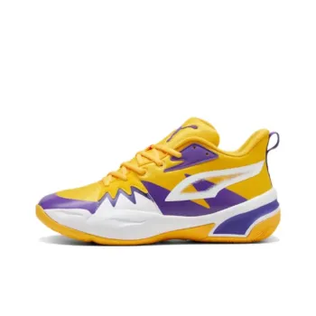 PUMA Genetics Anti Slip Wear Resistant Low Top Basketball Shoes Unisex Yellow