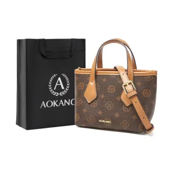 AOKANG PVC Handbag, Shoulder Bag, Bucket Bag, Crossbody Bag, Shoulder Bag Regular Women's Coffee/Ecru