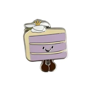 JELLYCAT Gourmet Collection Cute Cartoon Metal Accessories, Taro Paste Cake Badges