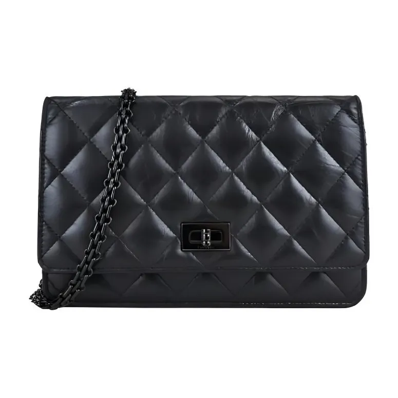 CHANEL Calfskin Shoulder Bag, Crossbody Bag Mini Women's Black-0