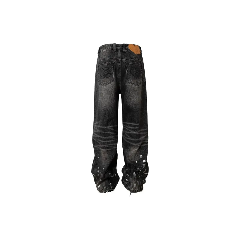 YADcrew Jeans Unisex Black-1