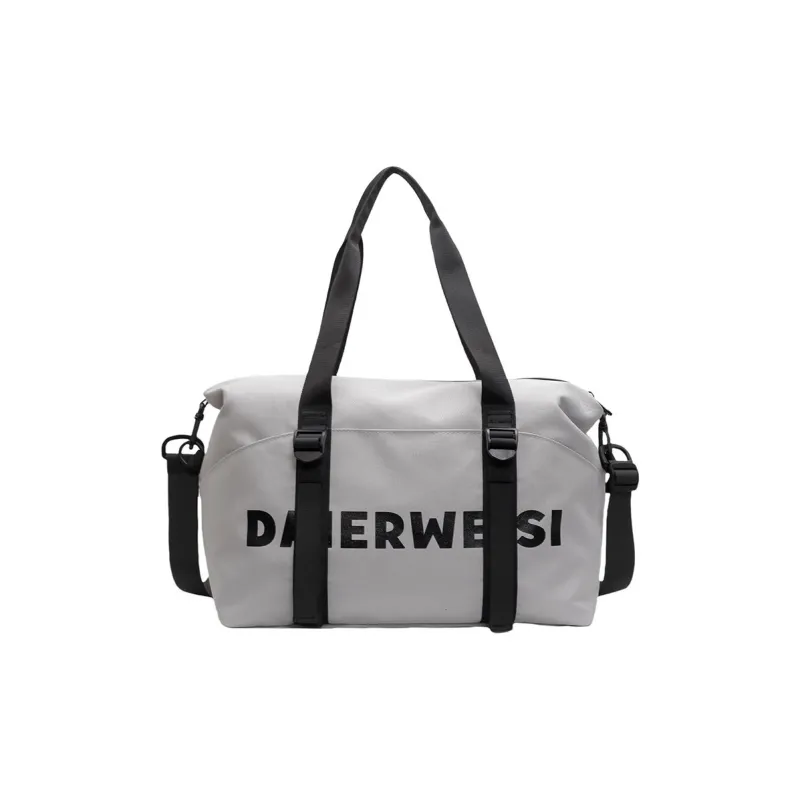 NX DOUGHNUT Fabric Sports & Fitness Wet/Dry Separation Portable Luggage Storage Bag Unisex Gray Black/Green/Ecru-3