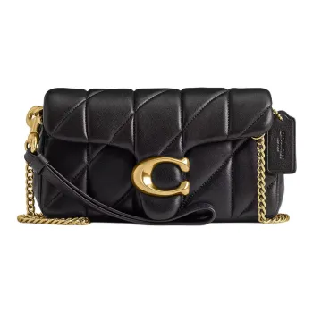 COACH Tabby Nappa Leather Handbag, Shoulder Bag Trumpets Women's Black