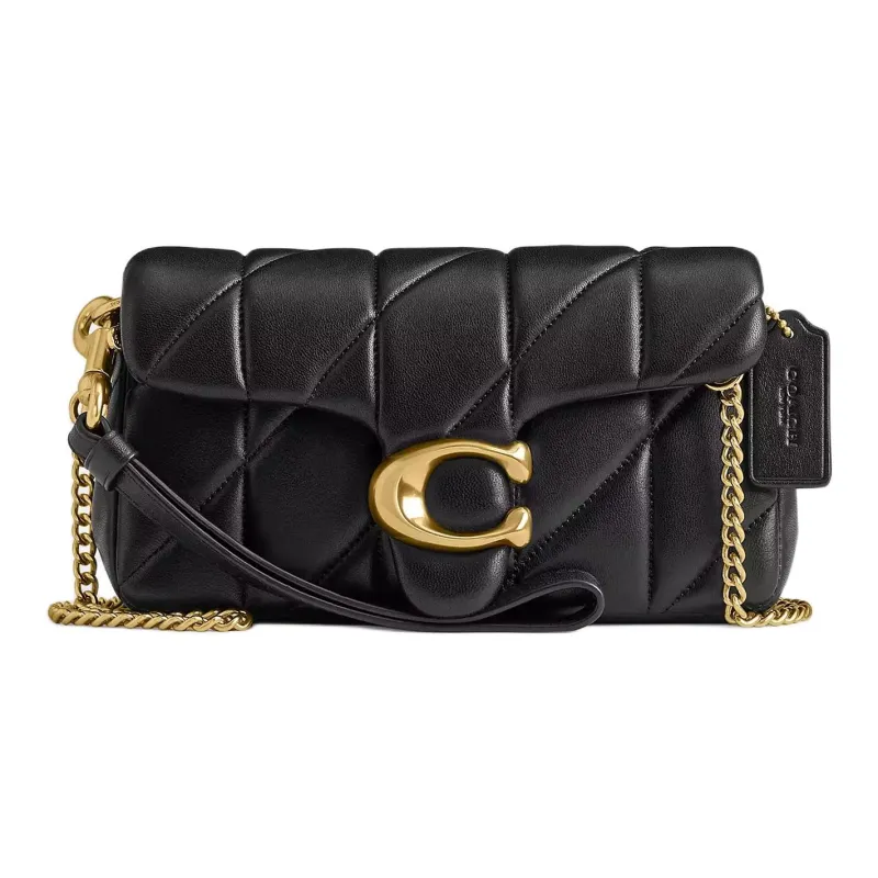 COACH Tabby Nappa Leather Handbag, Shoulder Bag Trumpets Women's Black-0
