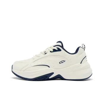 QIAODAN Source born Badminton Shoes Men Low Top Ivory Graphite Blue