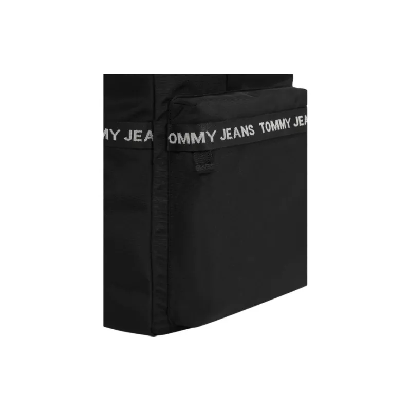 Tommy Hilfiger Fabric Backpack, Large Size, Women's, Black Tubas Men's Black-2