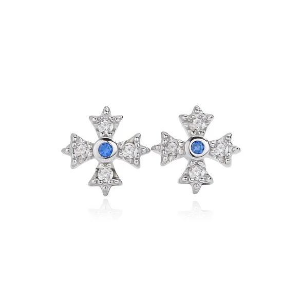 UX S925 Silver Stud Earrings Women's-0