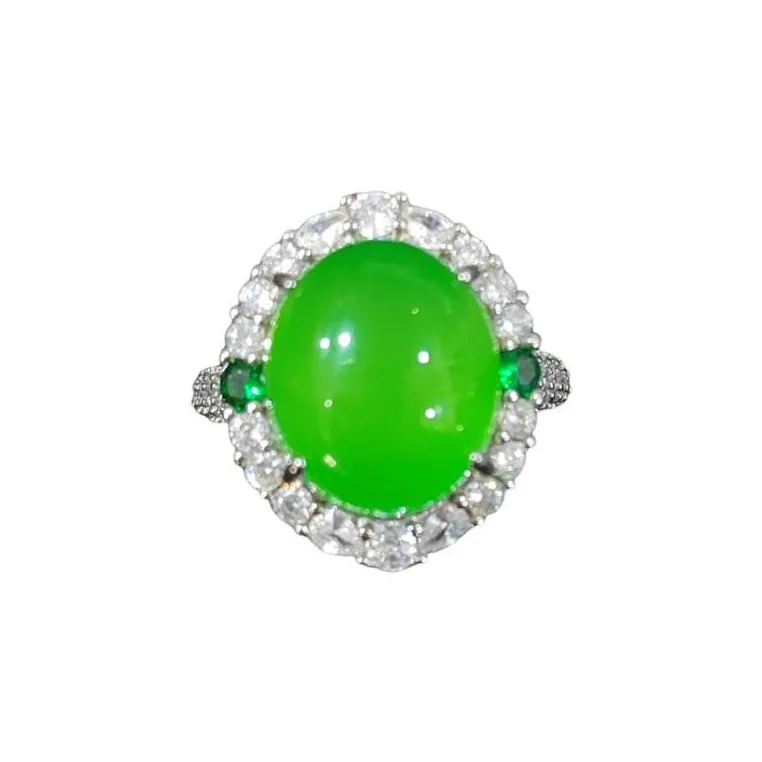 Gifts Chalcedony Jade Rings Unisex-6