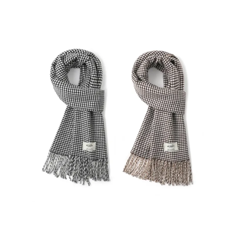 FREE RABBITⅡ British Versatile Warm Shawl Double Sided Fringe Plaid Scarf Unisex-8