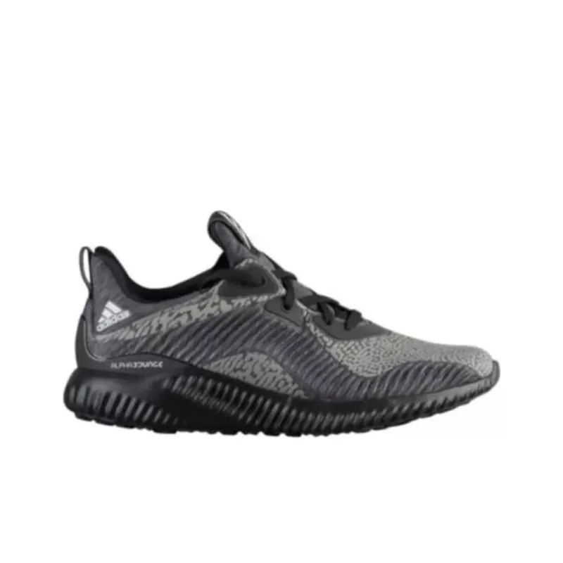 Adidas AlphaBounce Anti-Slip Wear-Resistant Low-Top Kids' Running Shoes Black Gray Color Teenagers-1