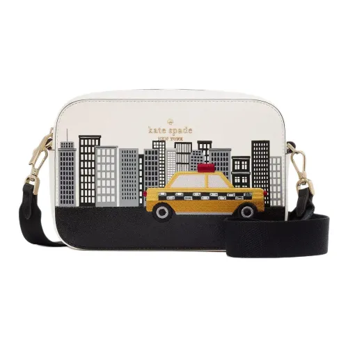 Kate Spade Polyvinyl Chloride Camera Bag Shoulder Bag Crossbody Bag Mini Women's Protein Cream Composite