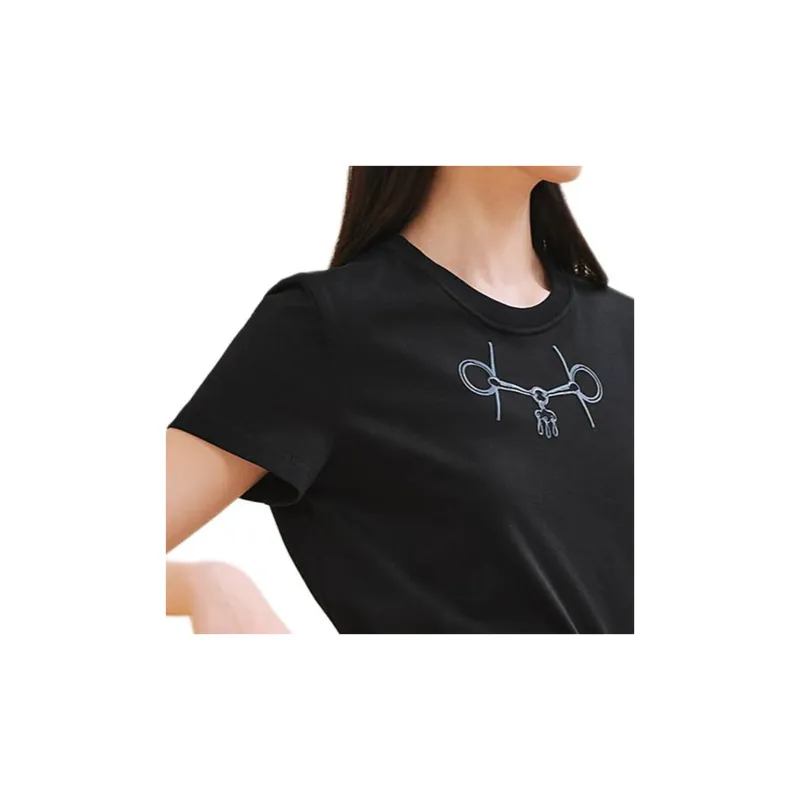HERMES T Shirts Women's Black-5
