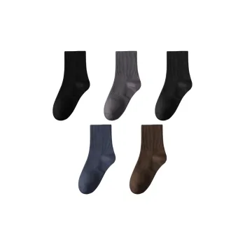 MIIOW Mid Calf Socks Unisex 5 Pack