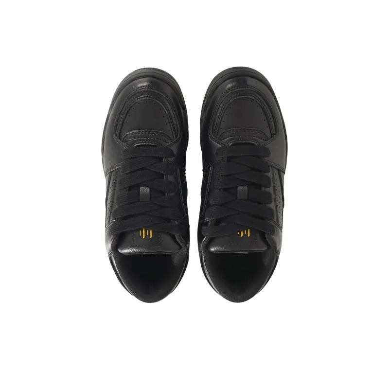 Ollieskate Wear resistant And Lightweight Low Top Skateboard Shoes Unisex Black Gold-4