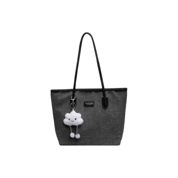 Morellybear PU Shoulder Bag Regular Women's Dark Tea/Brown/Silver/Blue & Brown