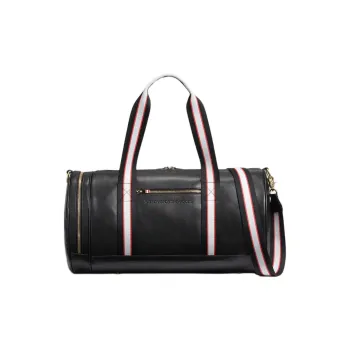 Wilson Leather Portable Travel Bag Unisex Black
