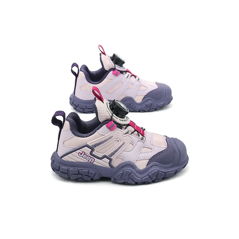 Jeep Wear Resistant Cushioning Slip Resistant Breathable Kids Lifestyle Shoes Pink Purple Kids'-5