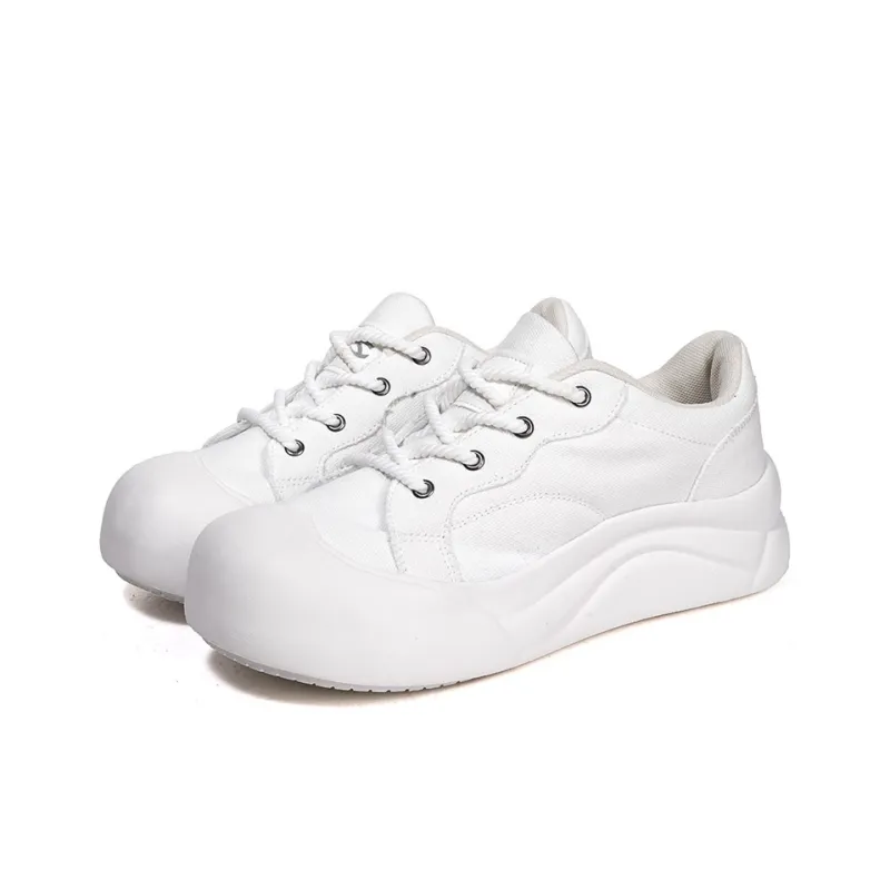HOBIBEAR Casual Shoes Unisex Low Top Black/White/Milk-5