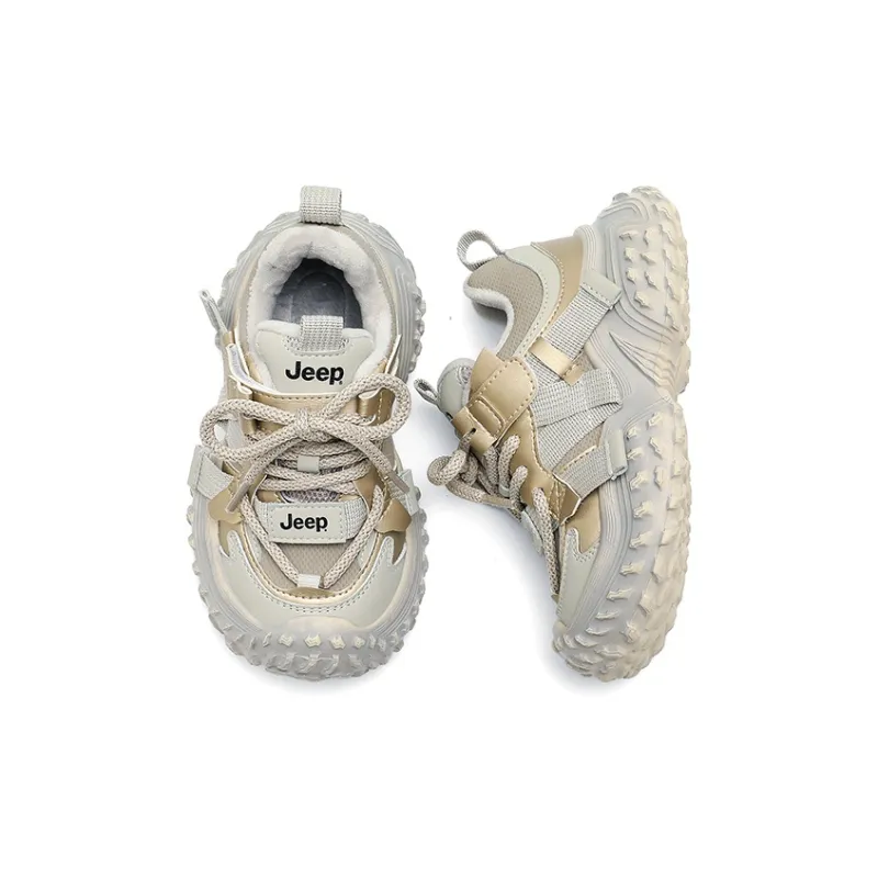 Jeep Slip Resistant Cushioning Wear Resistant Warm Kids Lifestyle Shoes Champagne Gold Kids'-7