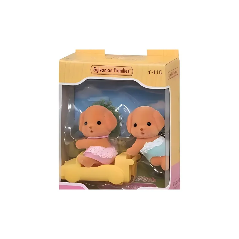 Sylvanian Families Poodle Twins Dolls Plush Doll Small Size Tall-1
