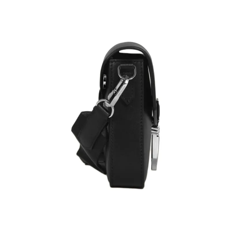 MONTBLANC Soft Leather Series Full Grain Cow Leather Messenger Bag, Shoulder Bag, Crossbody Bag Regular Men's Black-2