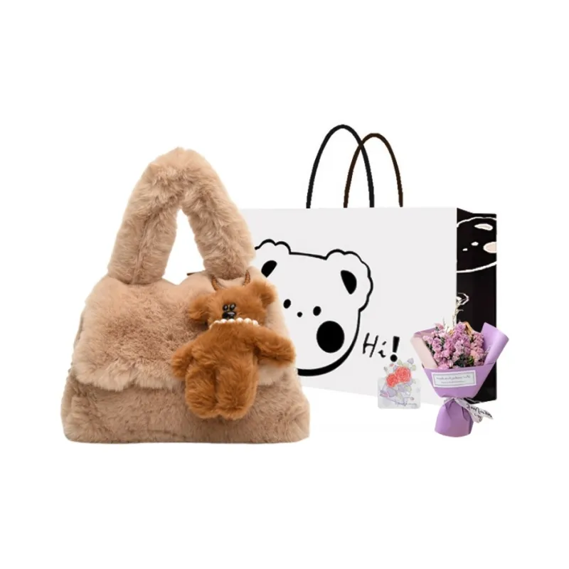 NX DOUGHNUT Plush Handbag Regular Women's Multicolor-6