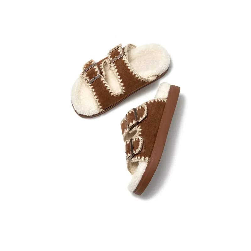 Beau Today Slip Resistant Slide Slippers Women's Brown-2