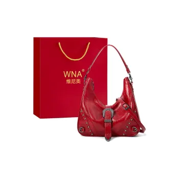 Vigno Synthetic Leather Shoulder Bag Handbag Regular Women's Red/Coffee