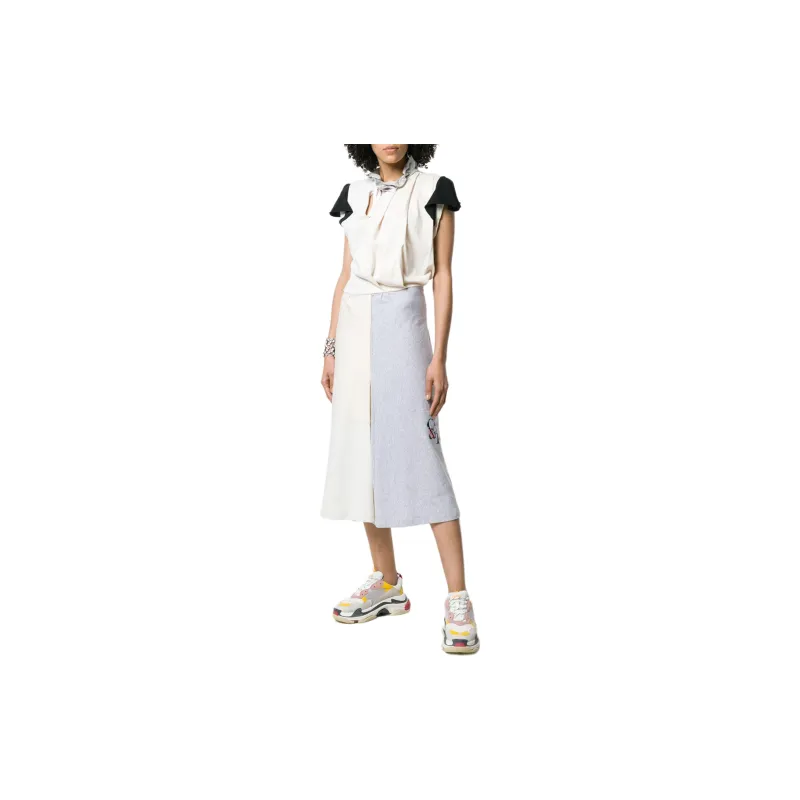 Balenciaga Short-Sleeved Dresses Regular Fit Women's Multicolor-1