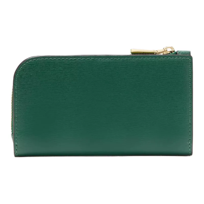 Kate Spade Cross-Stitch Leather Wallet Small Size Women's Sesame Greens-1