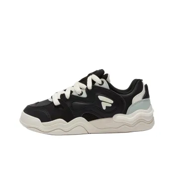 FILA Anti Slip Wear Resistant Low Top Skateboard Shoes Women's Black White