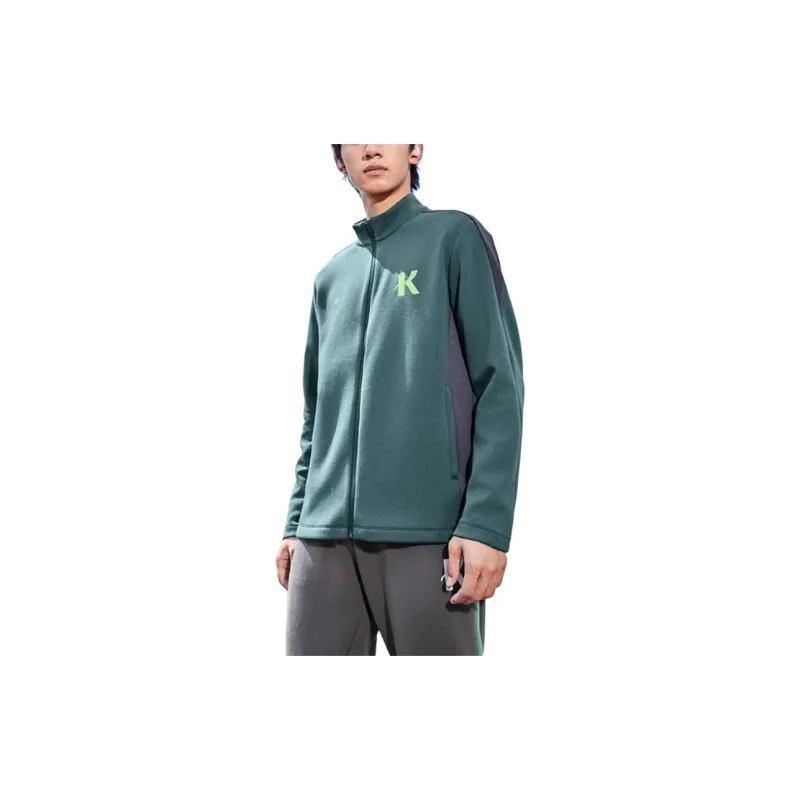 QIAODAN x QIANGFENGCHUIFU LIANMINGKUAN X DA K LIANMINGKUAN Jackets Coats Men's Night Green/Nova Blue-3