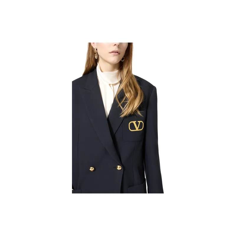 Valentino VLogo Signature Double Breasted Blazer-5
