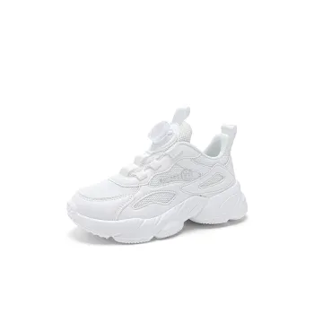BOBDOG Lightweight Cushioning, Breathable, Slip Resistant, Anti Kick Low Top Kids Lifestyle Shoes White Kids'