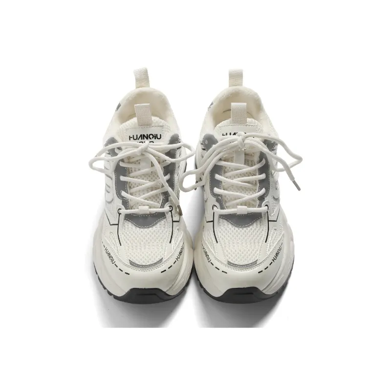 HUANQIU Shock Absorbers With Slip Resistant And Abrasion Resistant Properties Low Top Chunky Sneakers Women's-5