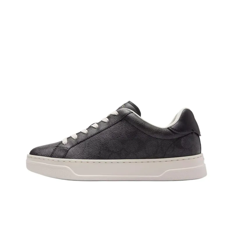 COACH High Line Low Top Skateboard Shoes Women's Black-0