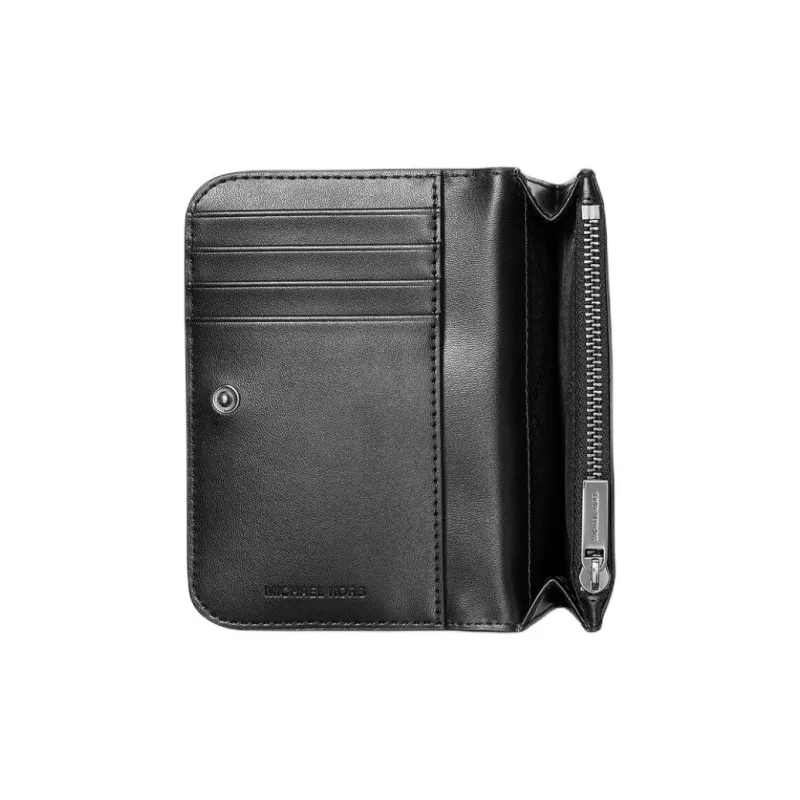 MICHAEL KORS Hudson Pebbled Leather Billfold Wallet-1