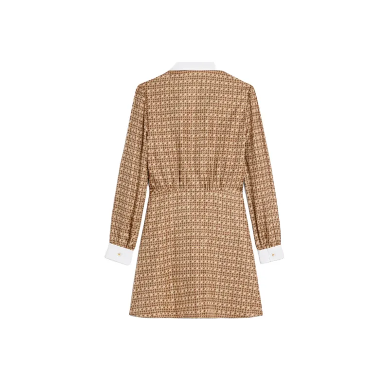 CELINE Mini Shirt Dress In Silk Twill-1