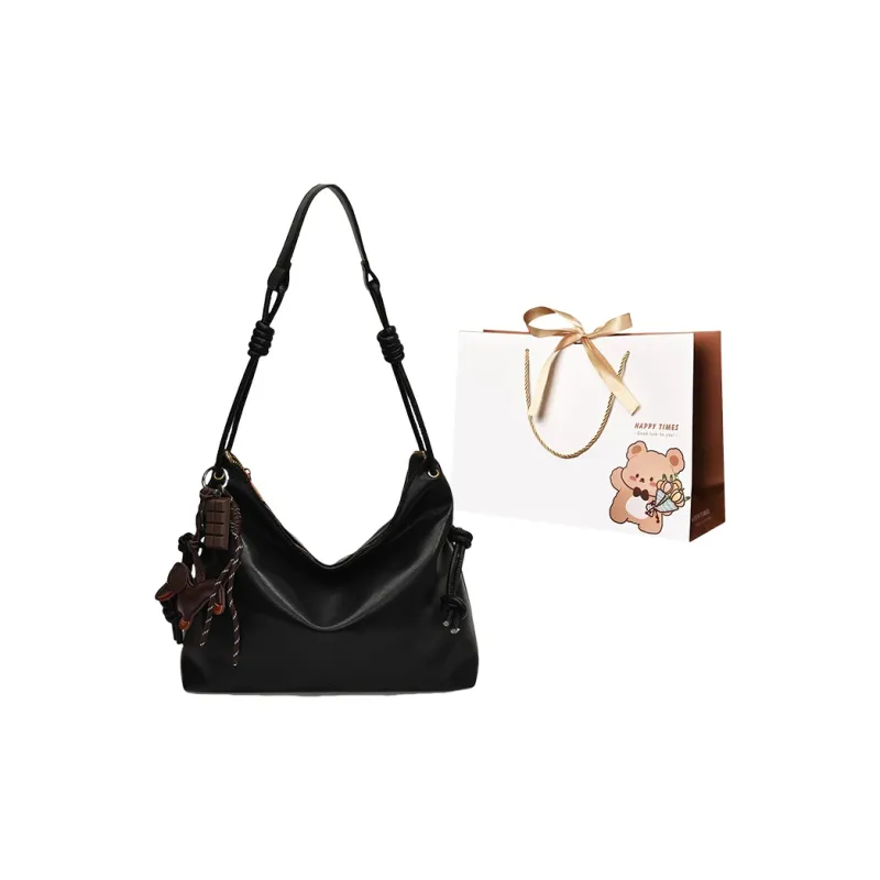 ERANGBEAR PU Shoulder Bag Women's Coffee/Black/Dark Khaki/Brown-3