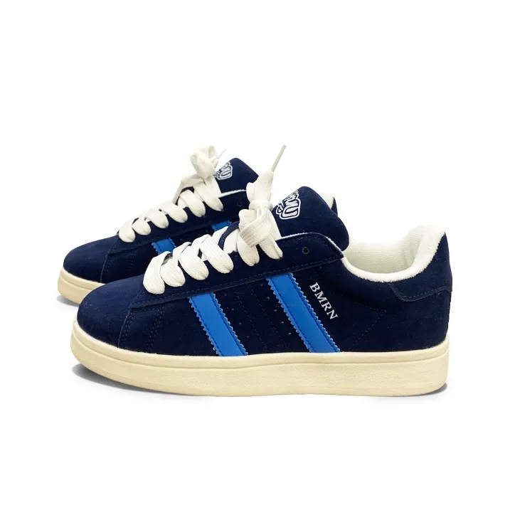 XLAIII Anti Slip Wear Resistant Low Top Skateboard Shoes Unisex Deep Sea Blue-2