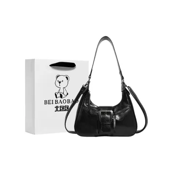 North Pack PU Shoulder Bag Regular Women's Black/Coffee